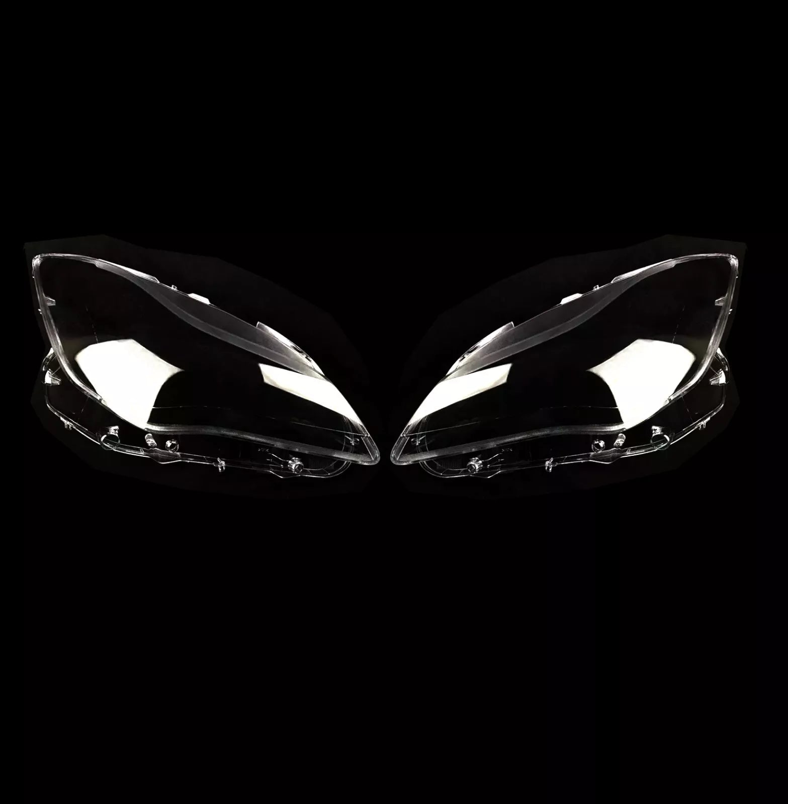 PAIR FOR MASERATI QUATTROPORTE MK6 M156 HEADLAMP HEADLIGHT LENS COVER 2016-2019