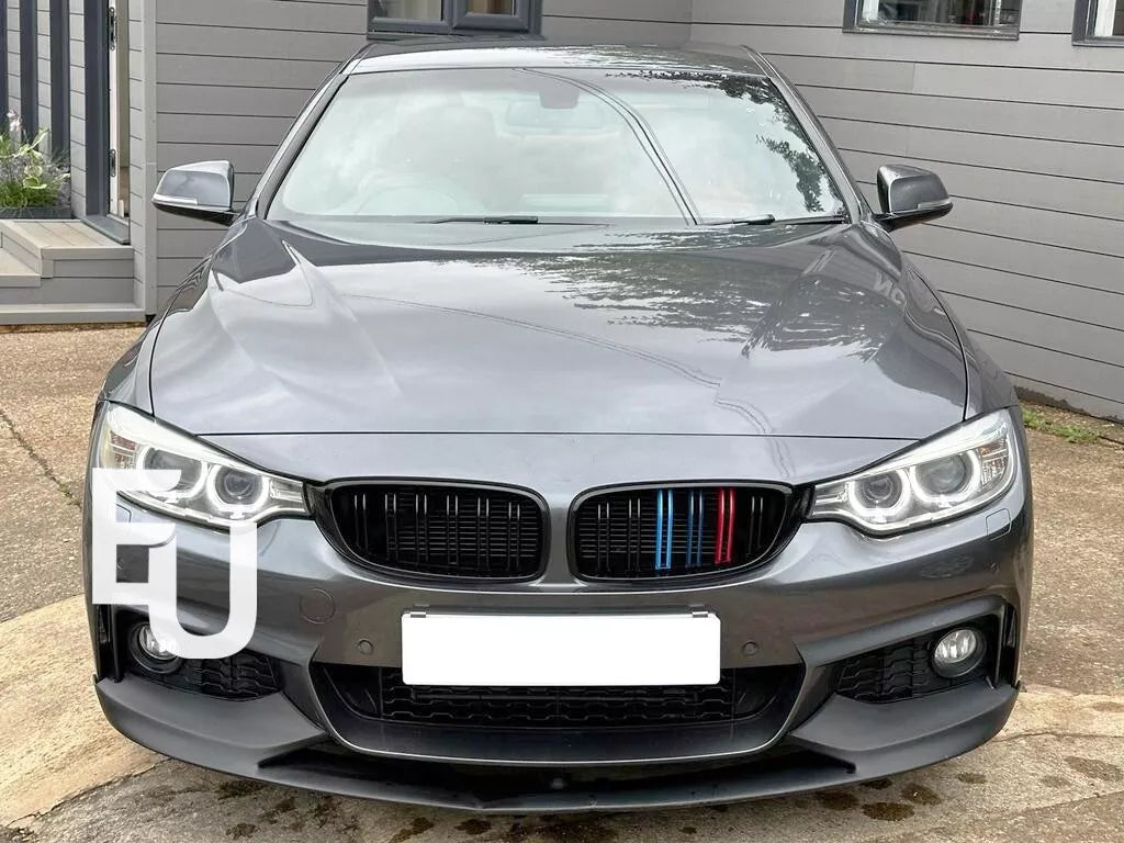 M SPORT FRONT BUMPER SPLITTER LIP FOR BMW 4 SERIES F32 F33 F36 MATTE BLACK 13-20