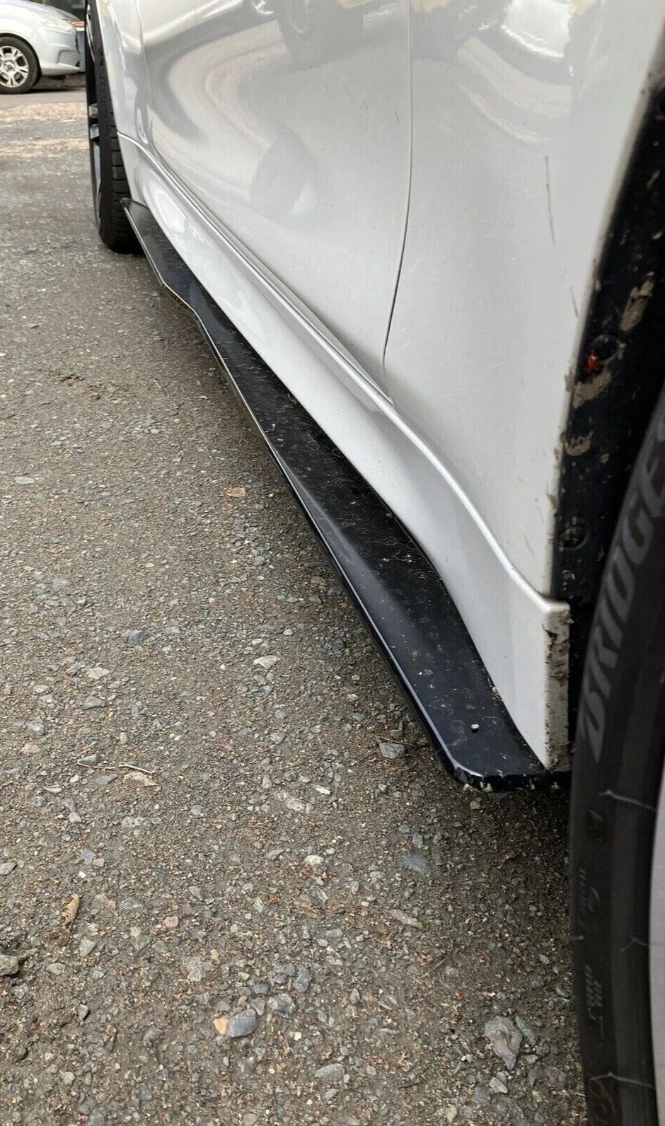 FOR BMW M3 M4 F80 F82 SIDE SKIRTS EXTENSION BLADE LIP GLOSS BLACK FIT 2013-2018