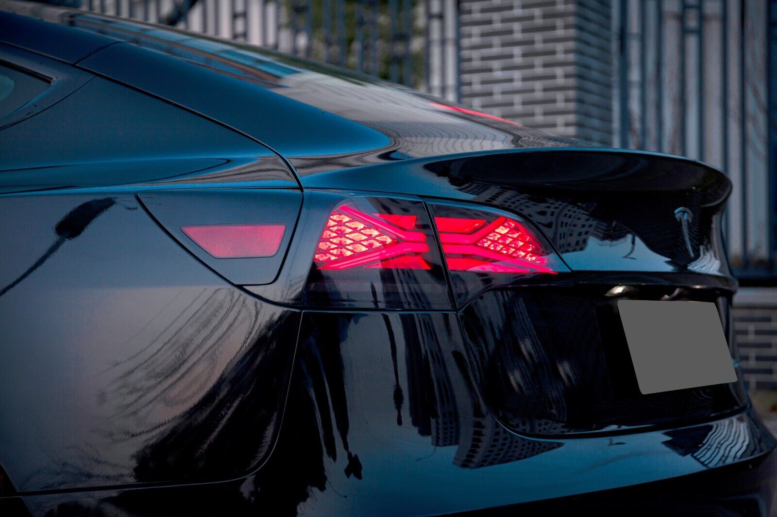 4X SMOKED DYNAMIC LED REAR TAIL LIGHT BRAKE FOG LAMP FOR TESLA model 3 model Y