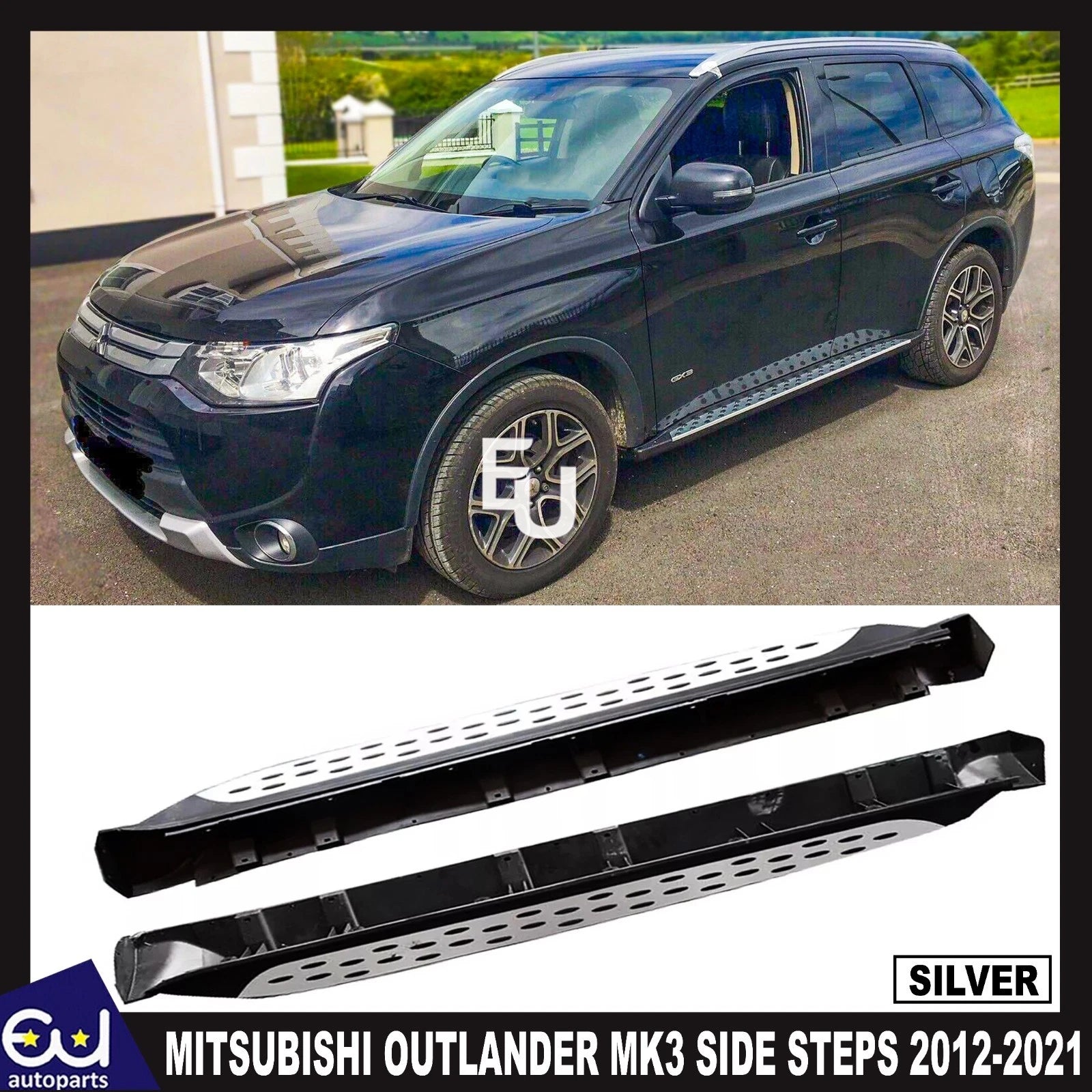 RUNNING BOARDS SIDE STEPS FOR MITSUBISHI OUTLANDER MK3 2012-2021 OEM STYLE