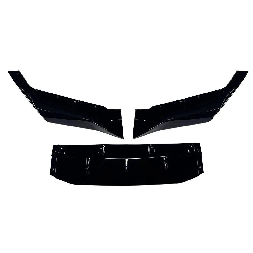 FOR BMW F90 M5 RKP STYLE FRONT BUMPER LIP SPOILER SPLITTER GLOSS BLACK 2017-2020