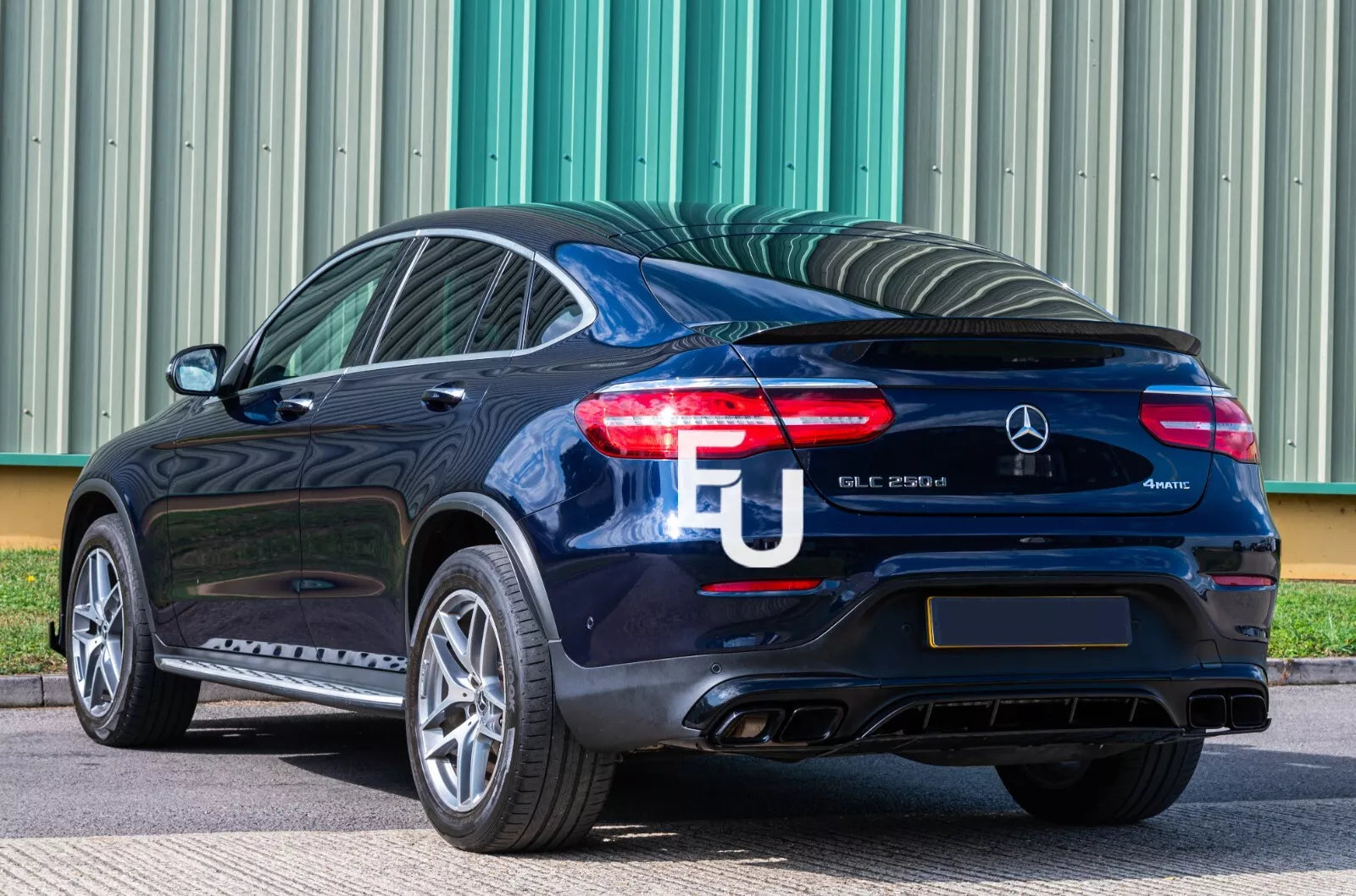 FOR MERCEDES GLC C253 COUPE AMG GLC63 STYLE REAR DIFFUSER & BLACK PIPES 2016+ UK