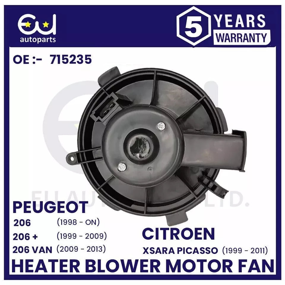 HEATER BLOWER MOTOR FAN FOR CITROEN XSARA PICASSO N68 99-11 PEUGEOT 206 1999-ON