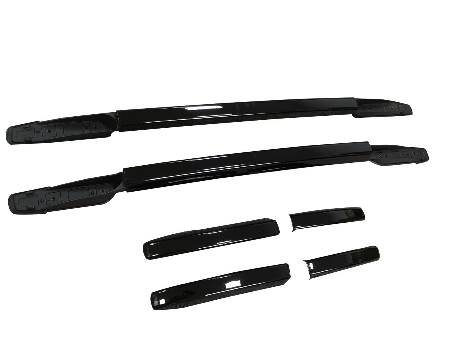 ALUMINIUM BLACK RAISED ROOF RAILS RACK BARS FOR NISSAN NAVARA NP300 D23 14+