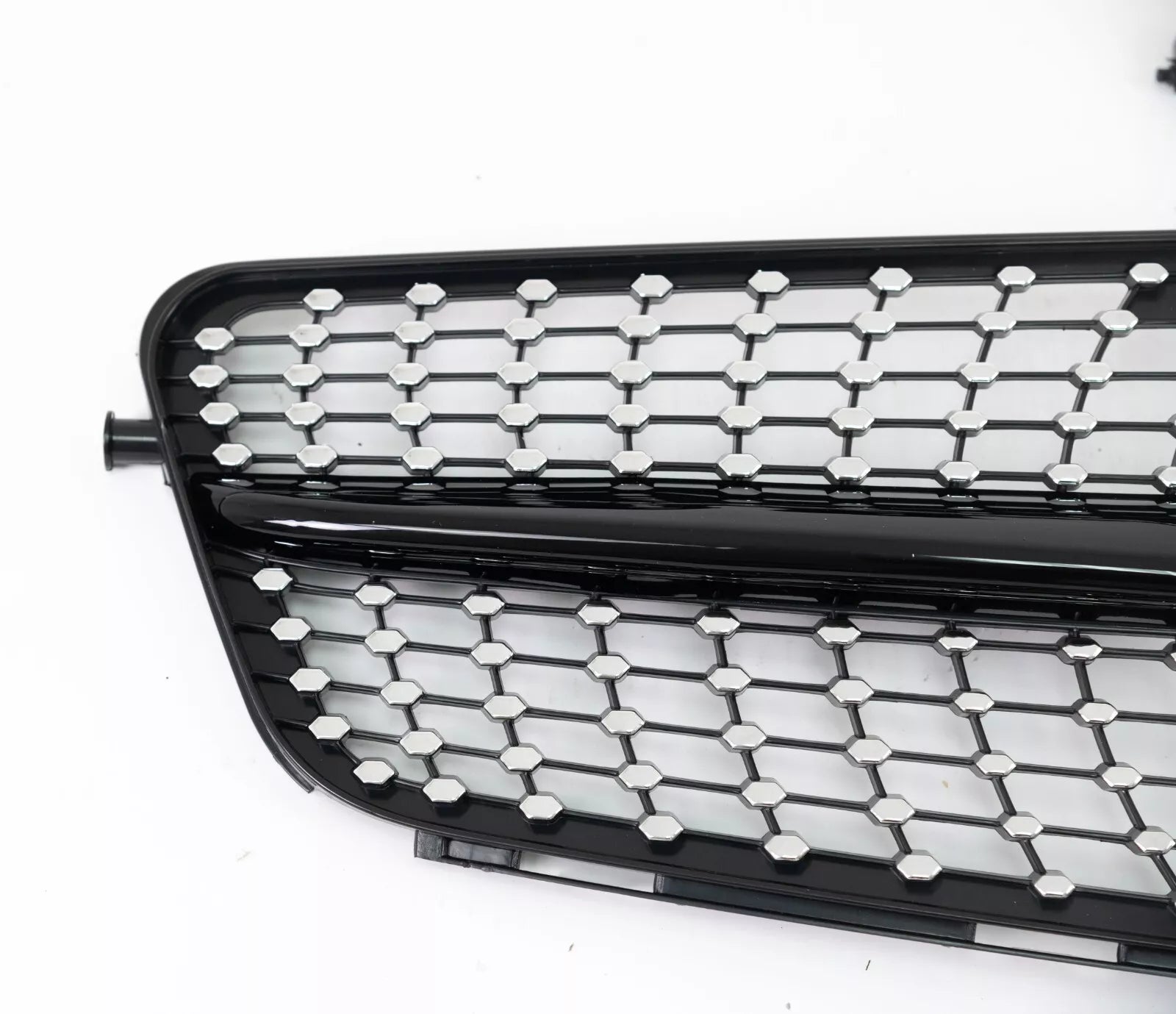 FOR MERCEDES C CLASS W204 S204 C204 7-15 FRONT GRILLE GRILL DIAMOND BLACK CHROME