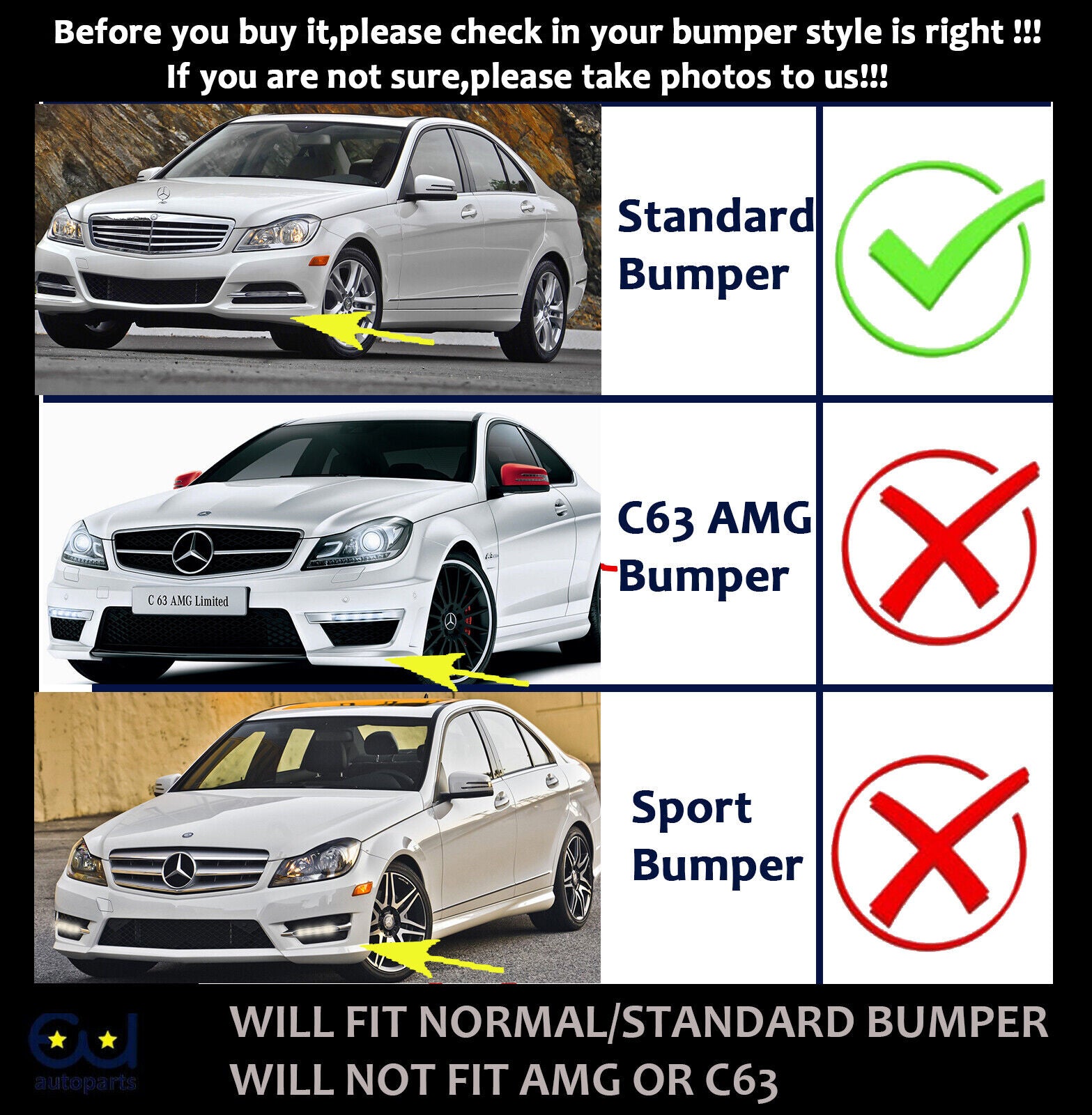 FOR MERCEDES C CLASS S204 W204 C204 AMG STYLE CARBON FIBRE FRONT LIP SPLITTER