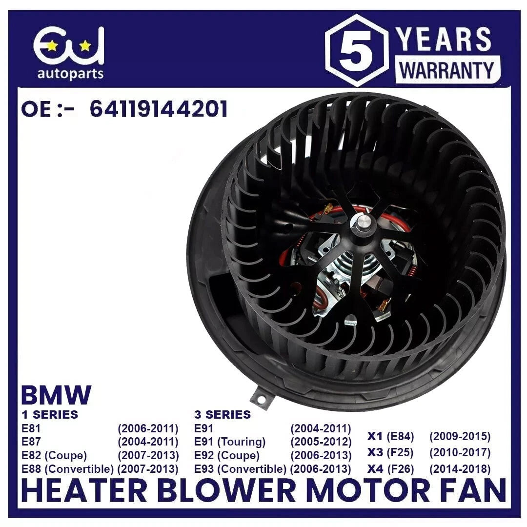 HEATER BLOWER MOTOR FAN FOR BMW 3 SERIES E90 E91 E92 E93 E84 E82 E87 F25 F26 RHD