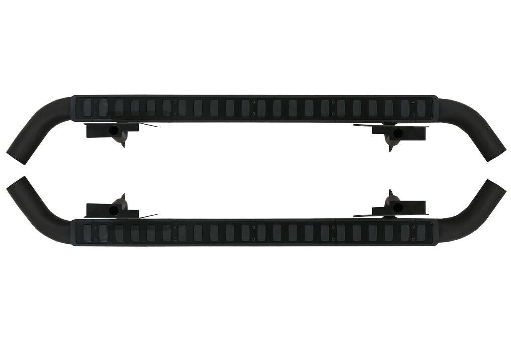 FOR LAND ROVER DEFENDER 110 L316 SIDE STEPS RUNNING BOARD BLACK FIRE & ICE STYLE