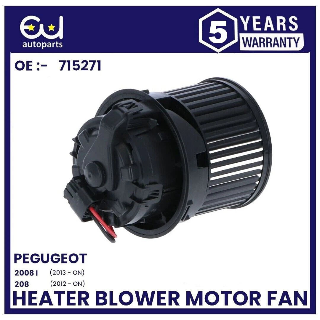 HEATER BLOWER MOTOR FAN FOR PEUGEOT 208 2008 MK1 CITROEN C3 MK3 12+ 1608182080