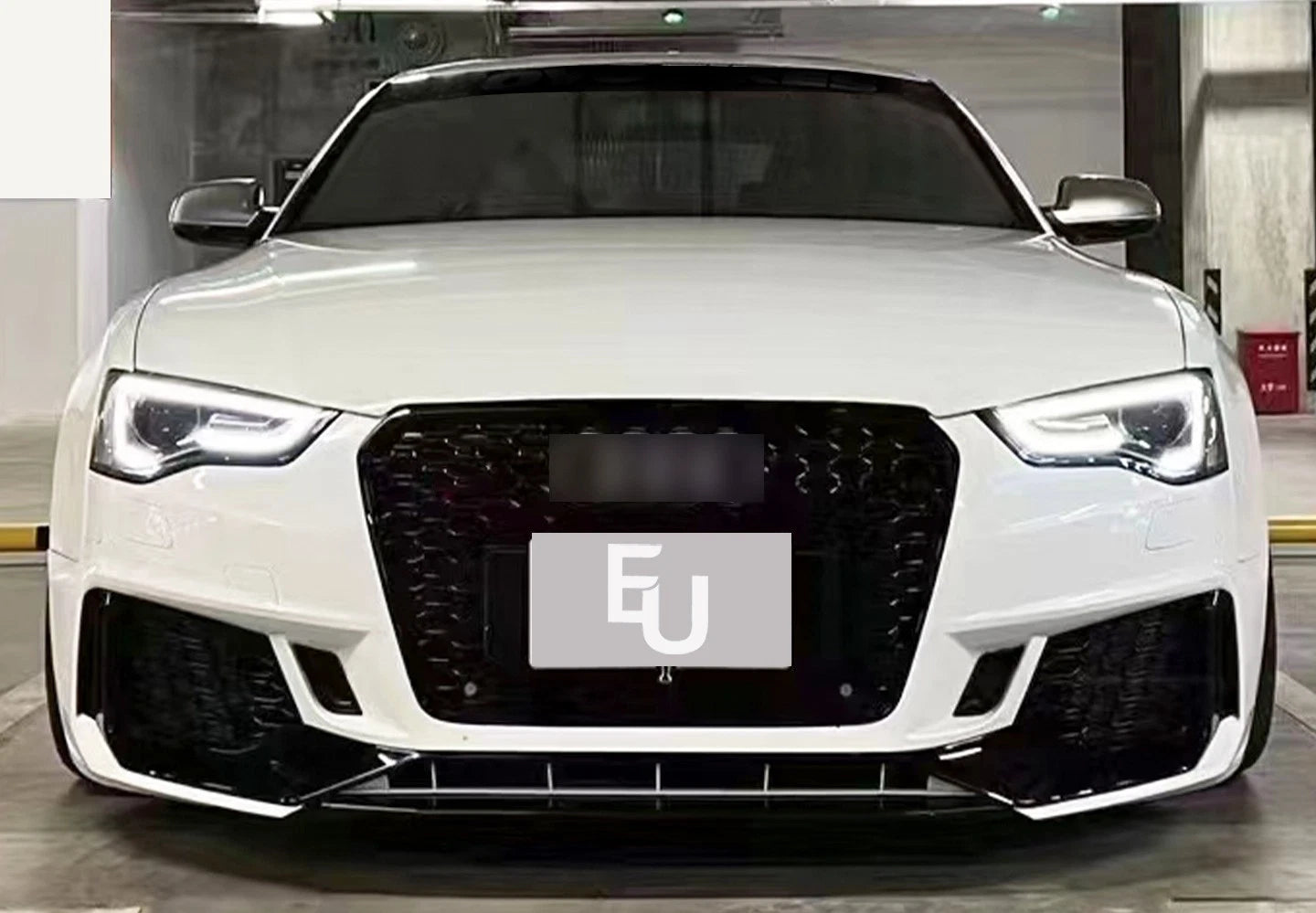 FOR AUDI A5 S5 B8.5 2012-16 UPGRADED B9 RS5 17+ LOOK FRONT BUMPER BODYKIT GRILLE