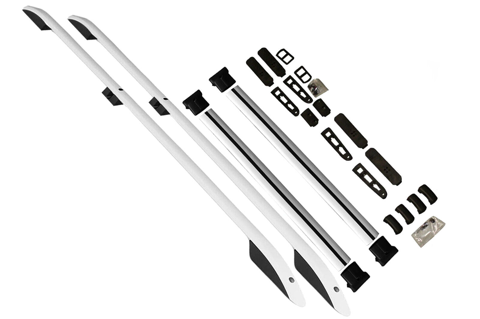 BERLINGO AND PARTNER ROOF RACK RAILS & CROSS BARS SET - SATIN SILVER 2008-2019