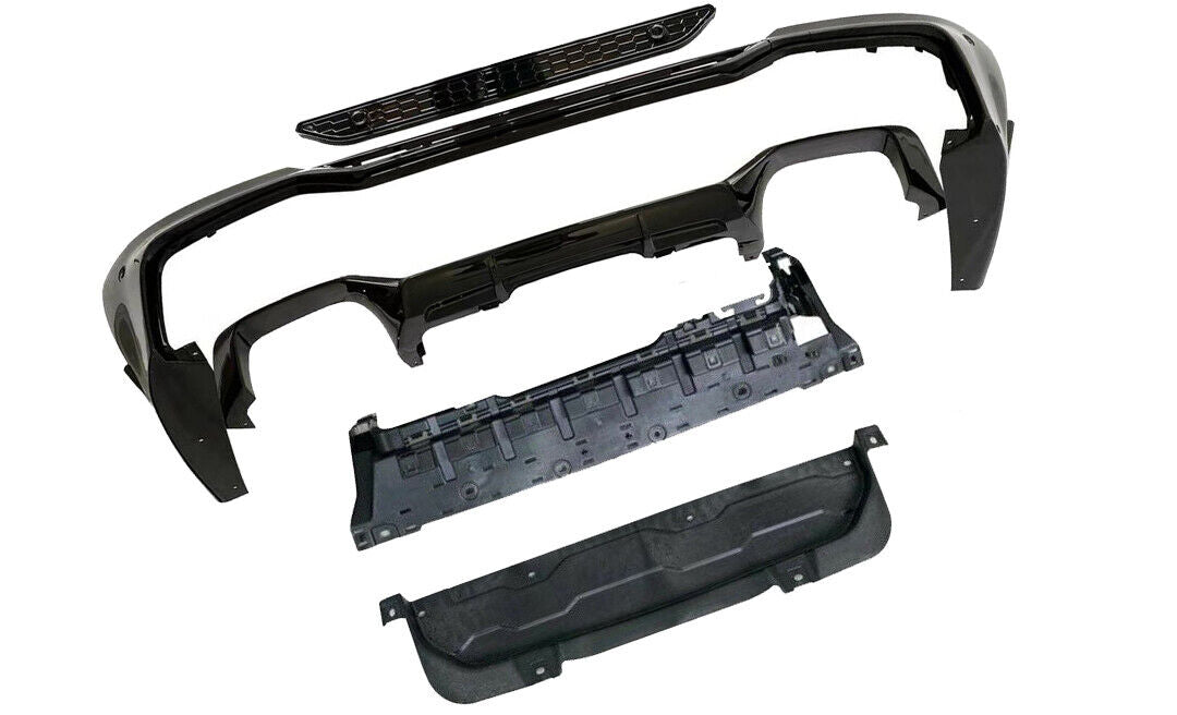 FOR BMW X4 G02 2018+ DIFFUSER INCLUDING EXHAUST PANEL & TAIL PIPES BLACK