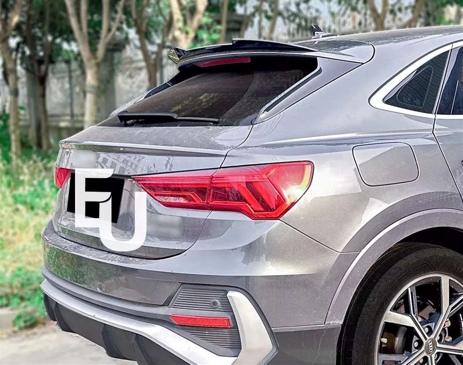 REAR ROOF BOOT SPOILER WING FOR AUDI Q3 F3 SPORTBACK 2019 - 2024 GLOSS BLACK