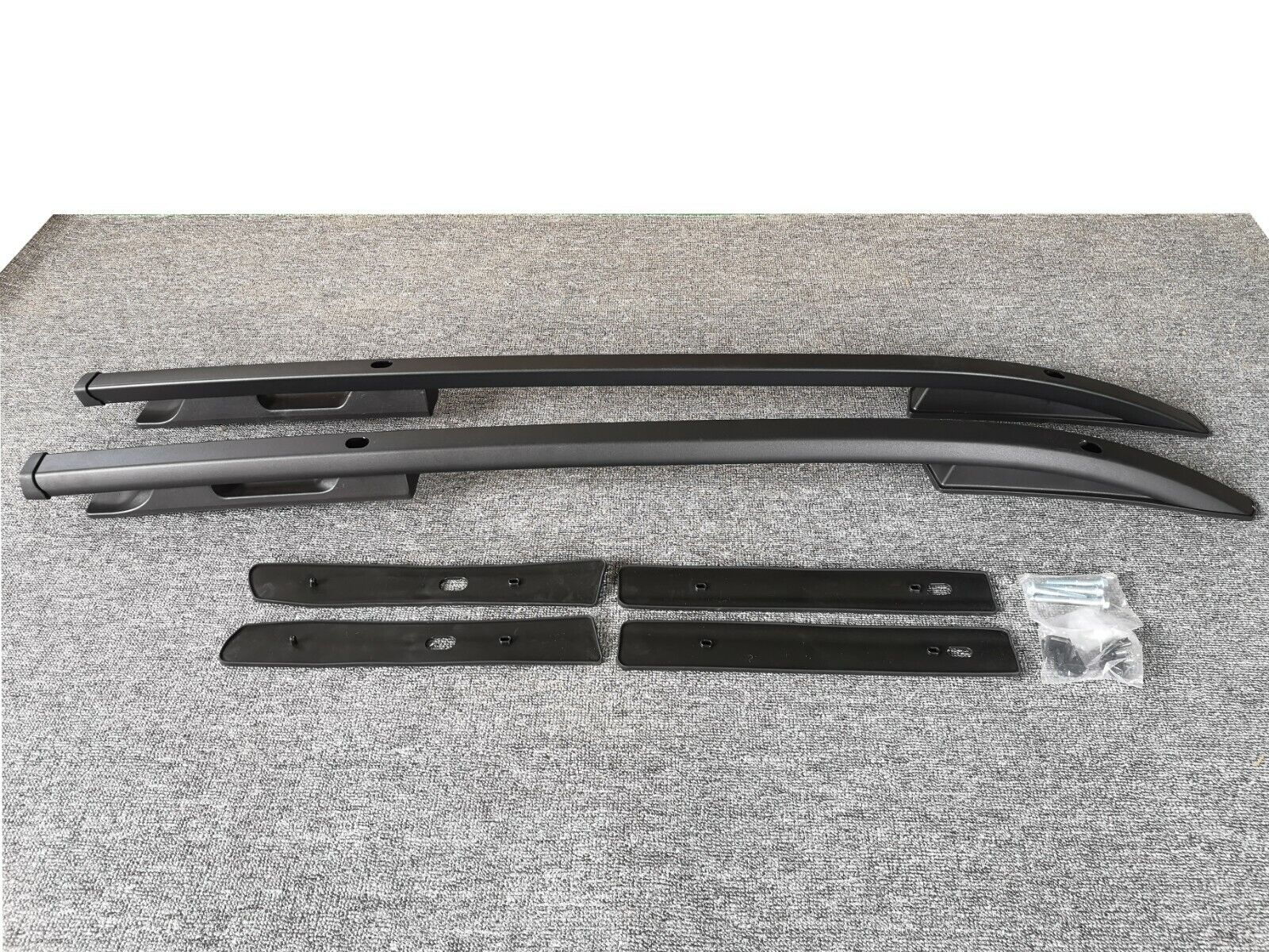 BLACK ALUMINIUM ROOF RACK RAILS SIDE BARS SET FOR MITSUBISHI L200 5TH SERIES 15+
