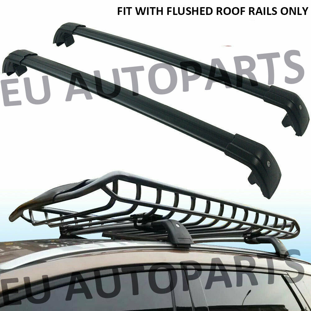 ALUMINIUM BLACK CROSS BARS ROOF RACK RAILS ANTI-THEFT FOR KIA SORENTO 2015-2020