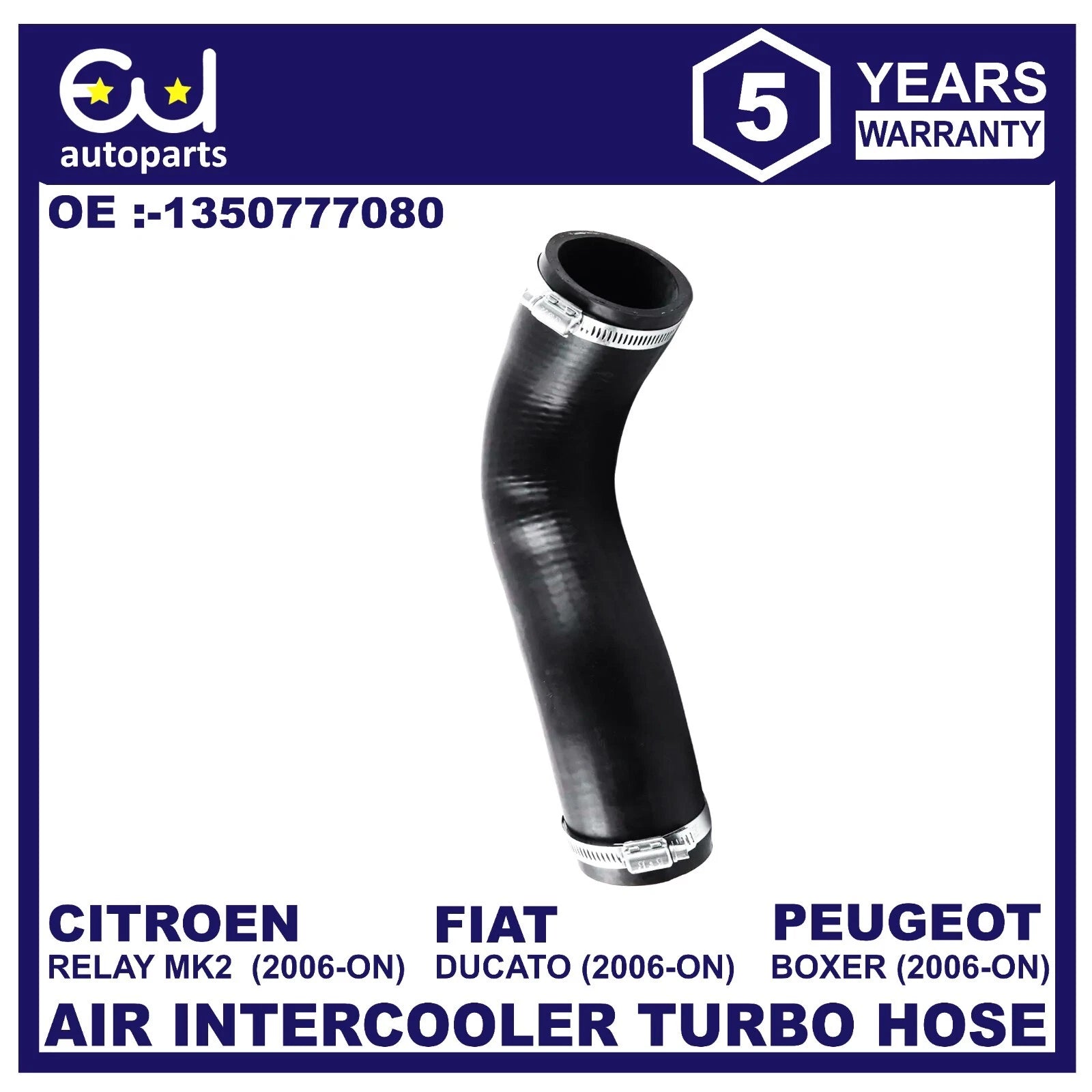INTERCOOLER TURBO HOSE PIPE FOR CITROEN RELAY PEUGEOT BOXER FIAT DUCATO 2.2 HDI