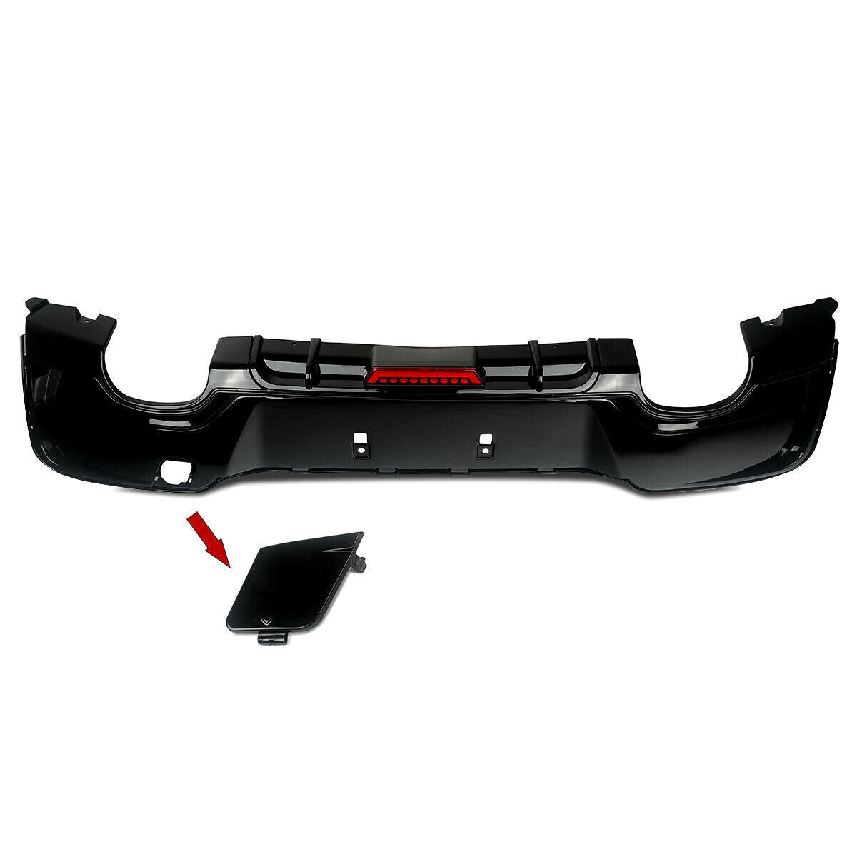 FOR BMW 1 SERIES F20 F21 PRE LCI REAR BUMPER DIFFUSER M135i M140i W/ LED 11-14