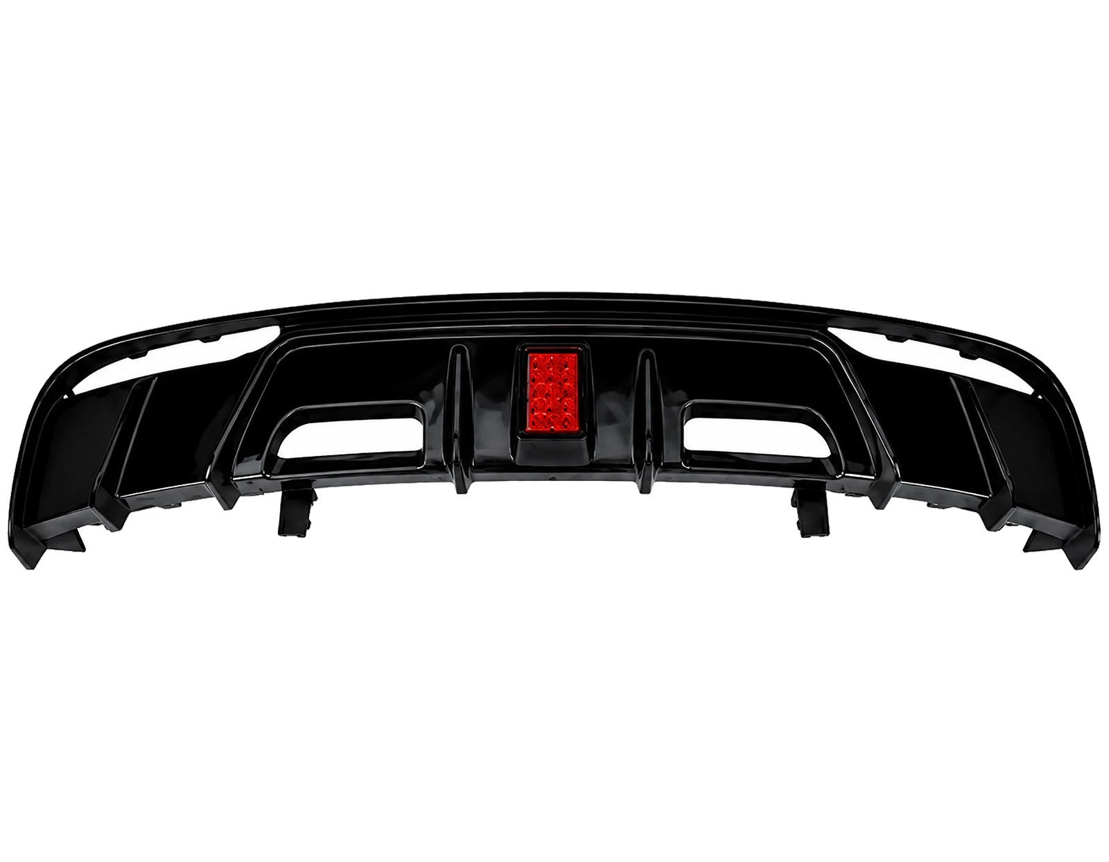 BRAGE DESIGN REAR BUMPER DIFFUSER WITH LED FOR TESLA MODEL 3 GLOSS BLK 2017-2023