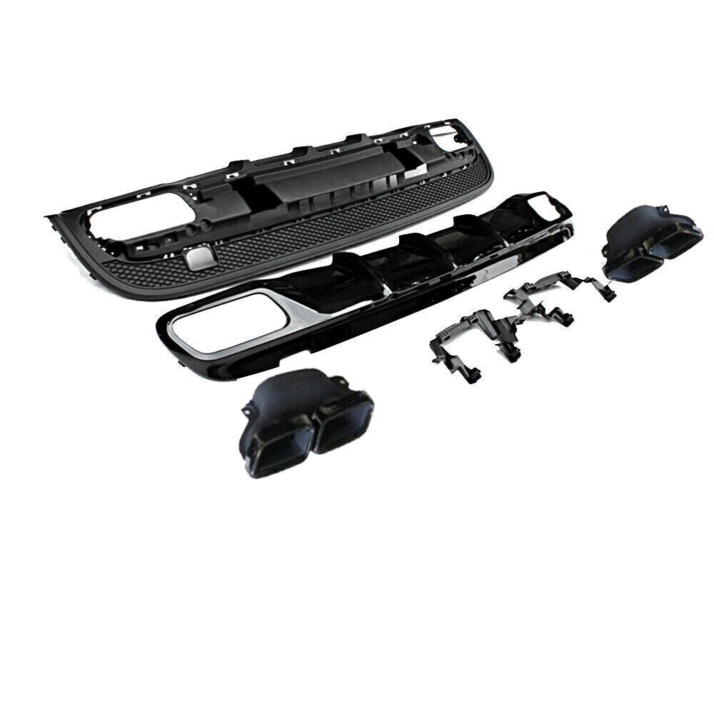 FOR MERCEDES GLA CLASS X156 AMG GLA45 ED1 LOOK REAR DIFFUSER TAILPIPES 2013-2018