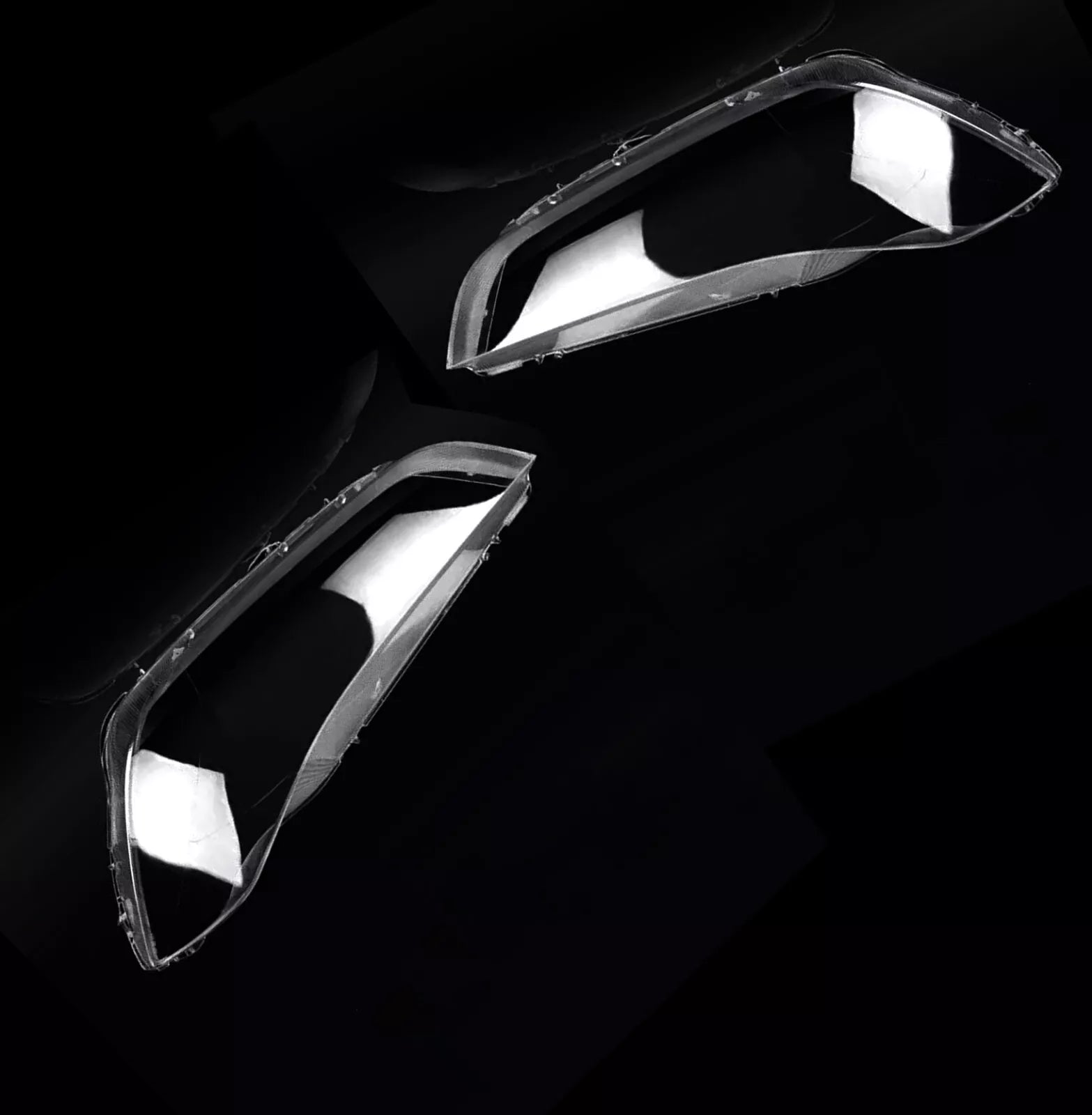 LEFT RIGHT SIDE PAIR HEADLIGHT LENS COVER LAMP FOR MASERATI GHIBLI M157 2014-19