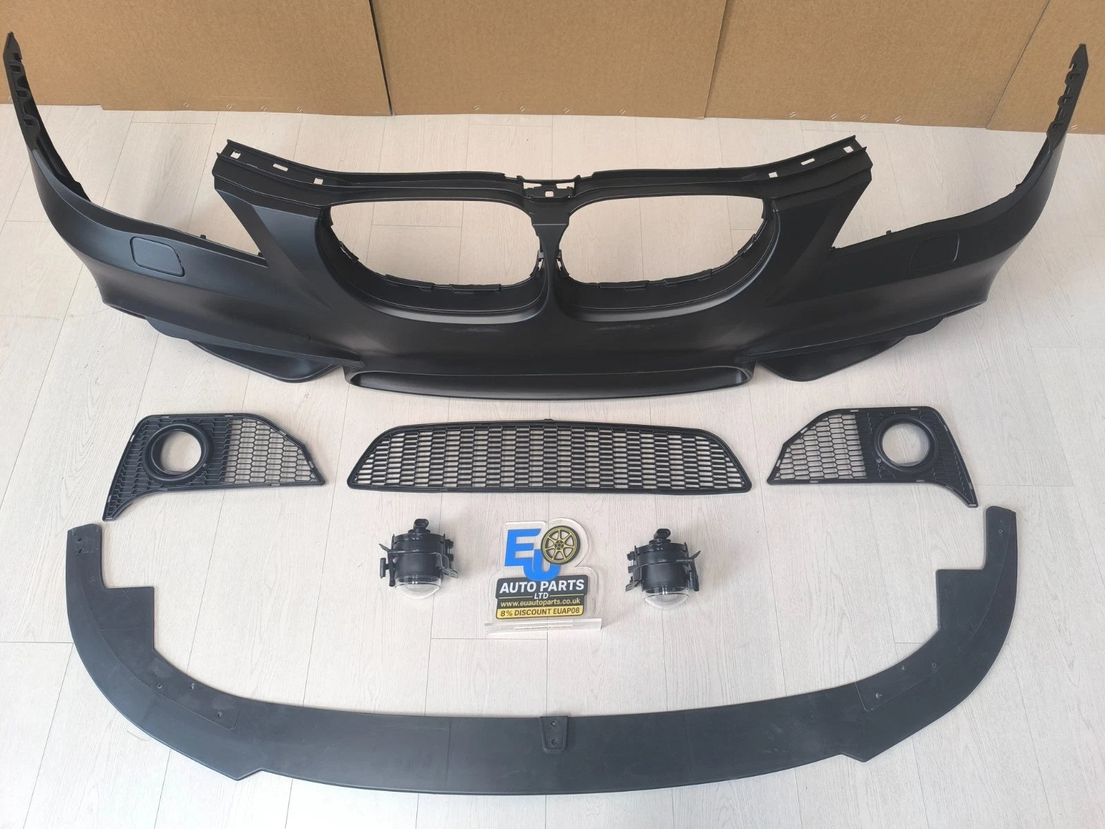 FOR BMW 5 SERIES E60 E61 2003-2010 M4 STYLE FRONT BUMPER SPLITTER WASHER HOLES