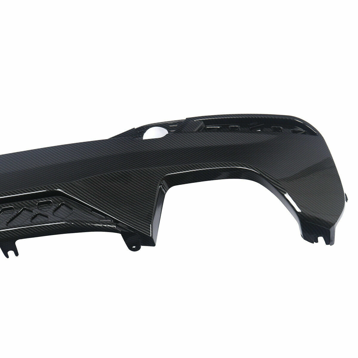 FOR BMW G30 5 SERIES M5 STYLE REAR DIFFUSER BUMPER 3D CARBON LOOK