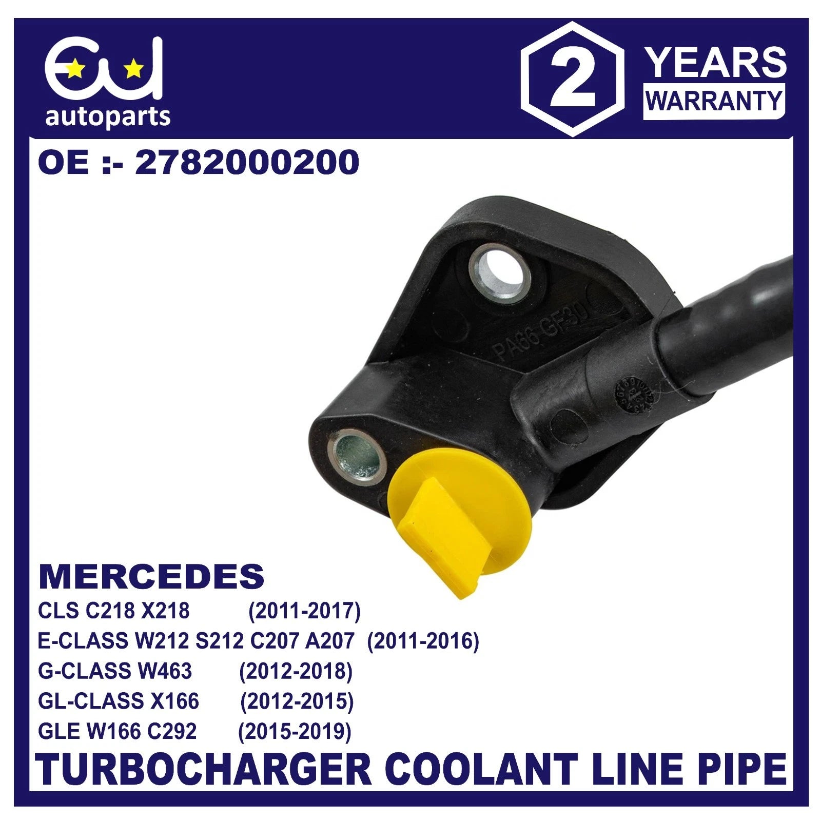 TURBOCHARGER COOLANT LINE PIPE FOR MERCEDES E CLASS CLS W212 C218 W166 X166 R231