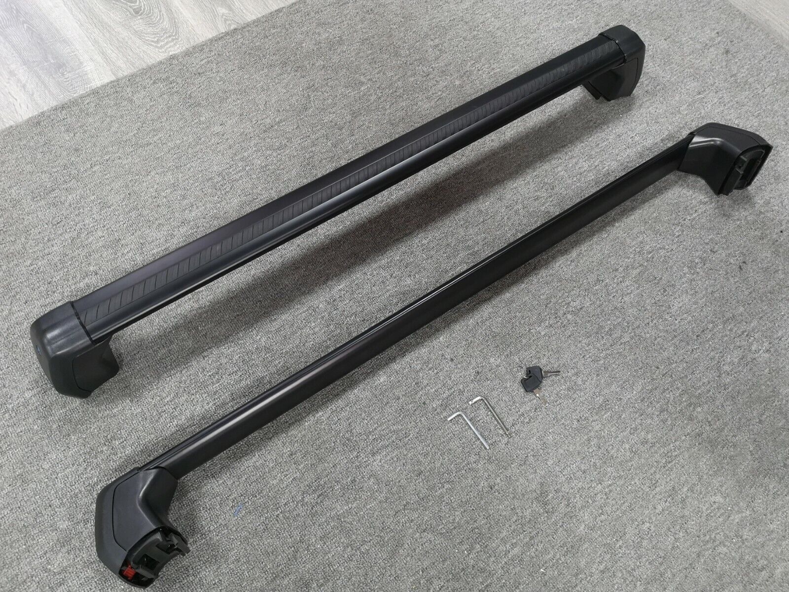 FOR LAND ROVER DISCOVERY 5 L462 ROOF RAIL CROSS BARS BLACK ANTI THEFT 2017+