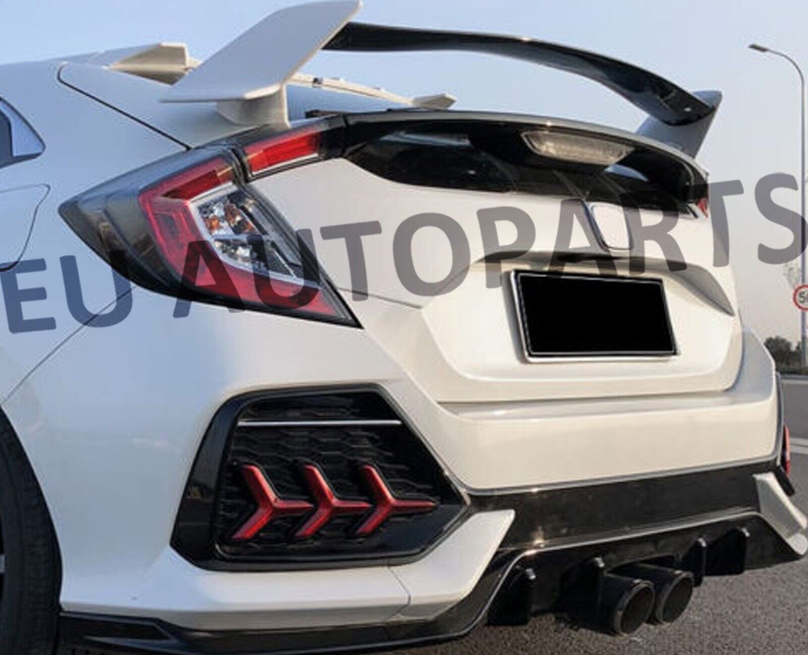 FOR HONDA CIVIC HATCHBACK R STYLE REAR ROOF SPOILER BOOT LIP HOOD SPOILER 2016+