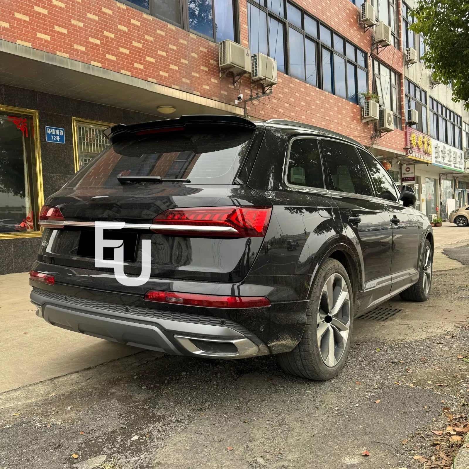 REAR ROOF BOOT WING SPOILER LIP GLOSS BLACK FOR AUDI Q7 SQ7 S LINE 4M 2020+