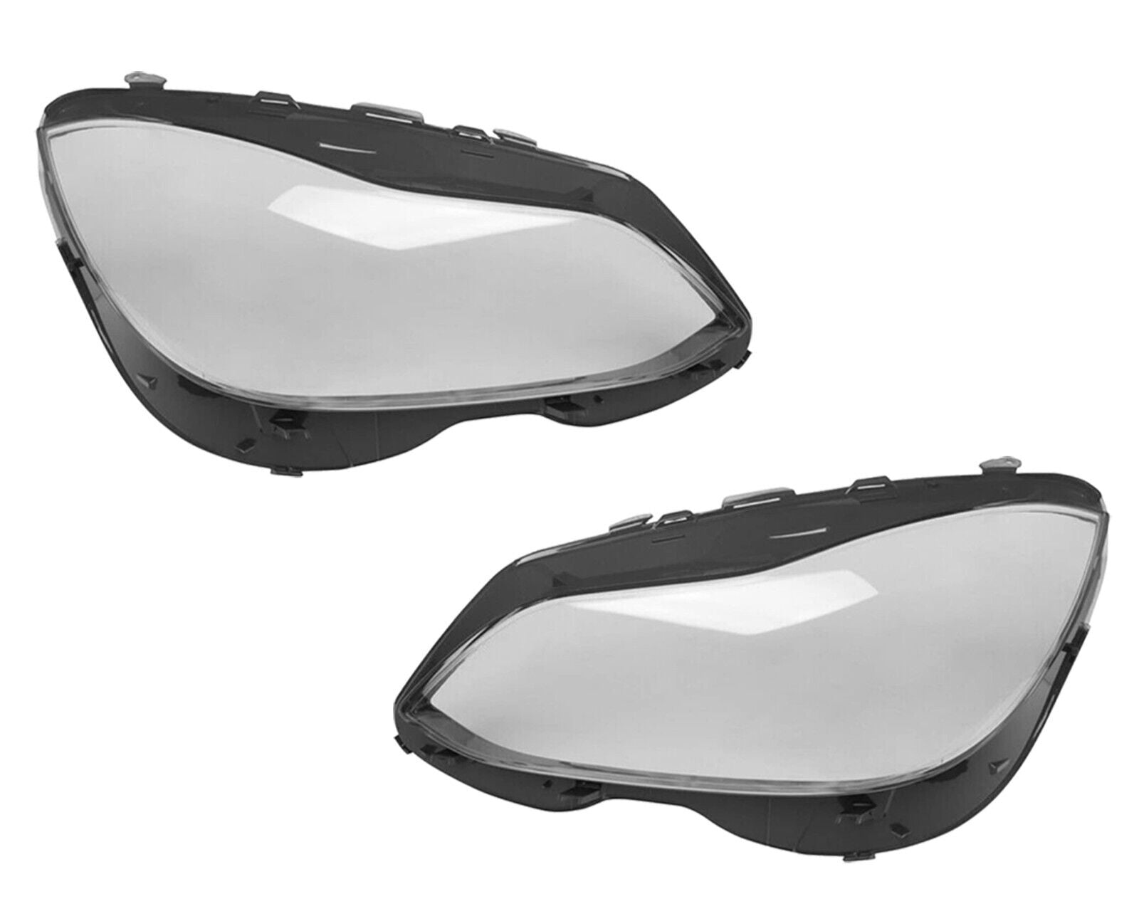 PAIR HEADLIGHT HEADLAMP LENS COVER FOR MERCEDES BENZ E CLASS W212 S212 2013-2016