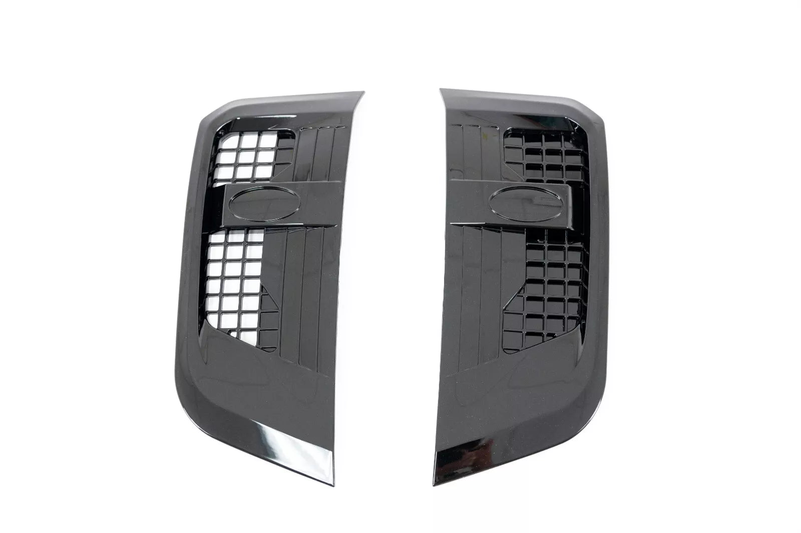 GLOSS BLACK FRONT WING SIDE AIR VENTS FOR LAND ROVER DEFENDER L663 90 110 2020+