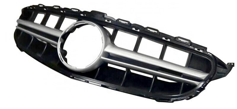 FOR MERCEDES BENZ C-CLASS W205 C205 13-18 FRONT GRILLE BLACK SILVER AMG STYLE