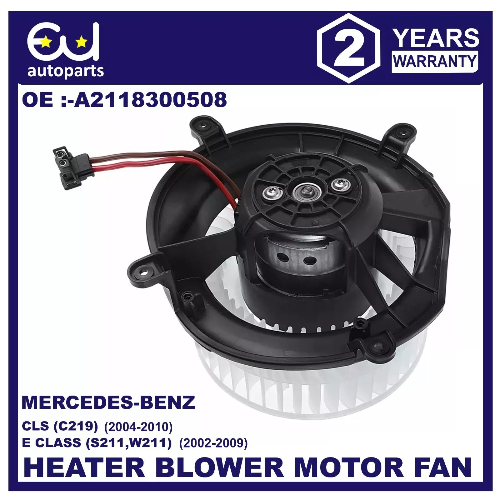 HEATER BLOWER FAN MOTOR FOR MERCEDES-BENZ CLS C219 E-CLASS W211 S211 02-10 RHD