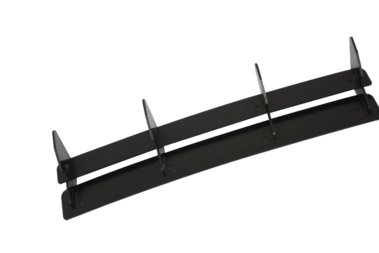 FOR FORD FOCUS REAR BUMPER DIFFUSER LIP ADDON WITH RIBS FINS GLOSS BLACK 19+