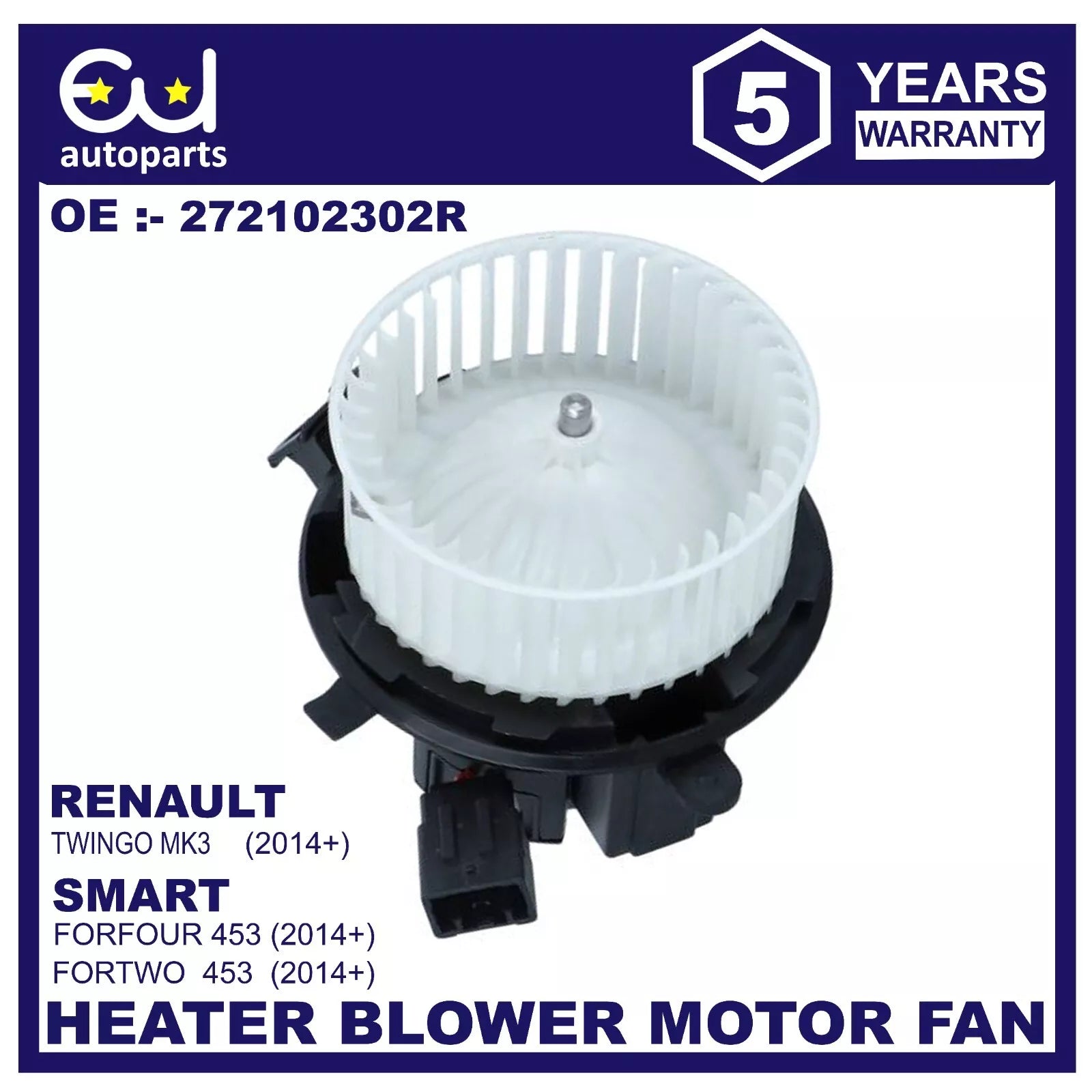 HEATER BLOWER MOTOR FAN FOR RENAULT TWINGO MK3 SMART FORTWO FORFOUR 453 0.9 1.0