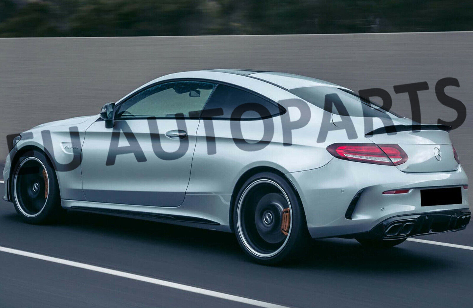 FOR MERCEDES C CLASS A205 C205 COUPE AMG C63 STYLE REAR DIFFUSER FACELIFT 2019+