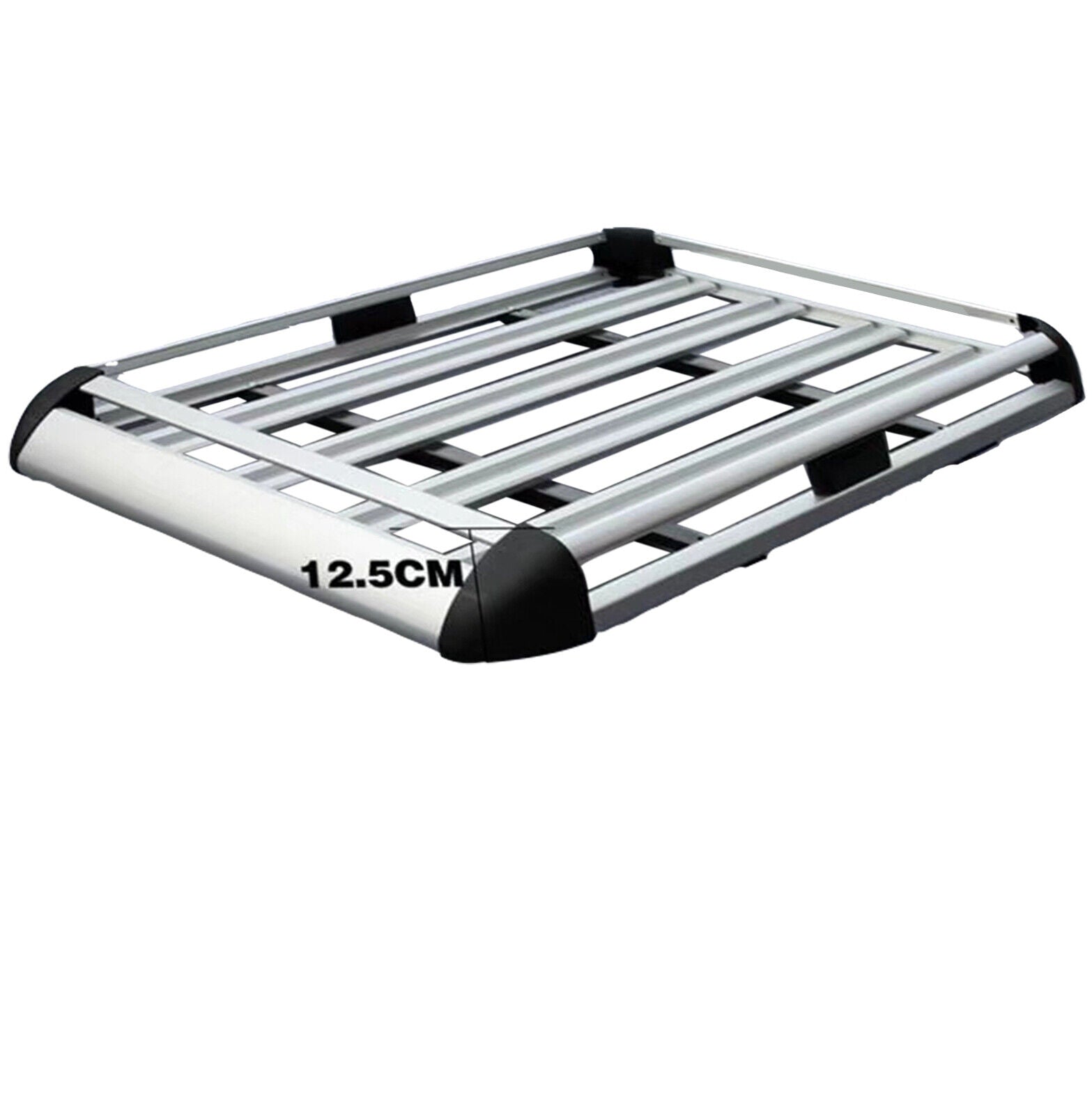 UNIVERSAL ALUMINIUM ROOF RACK BASKET TRAY LUGGAGE CARGO CARRIER SILVER 127X100CM