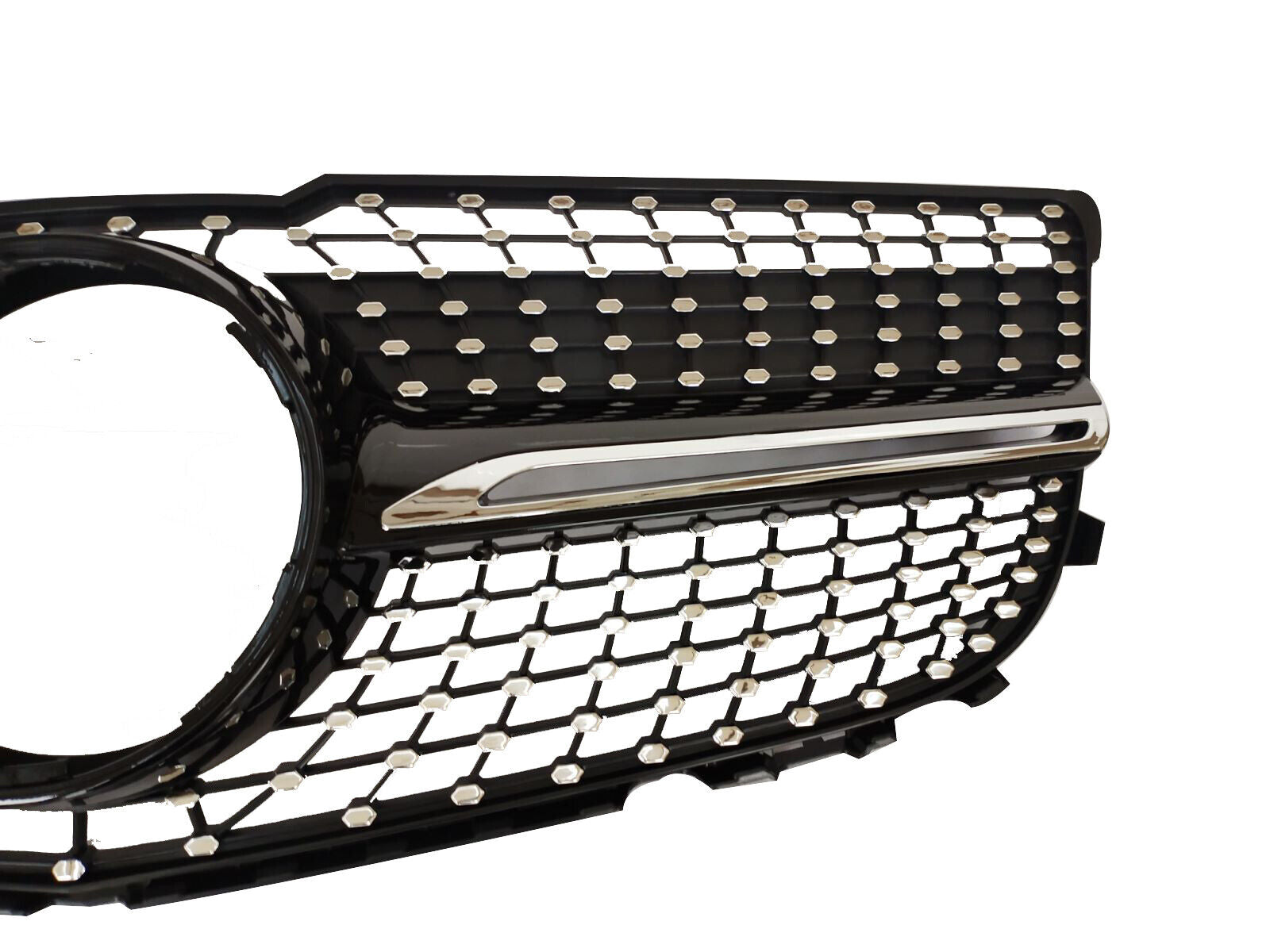 FOR MERCEDES GLK X204 2013-2015 GT FRONT GRILLE SPORT CHROME BLACK DIAMOND