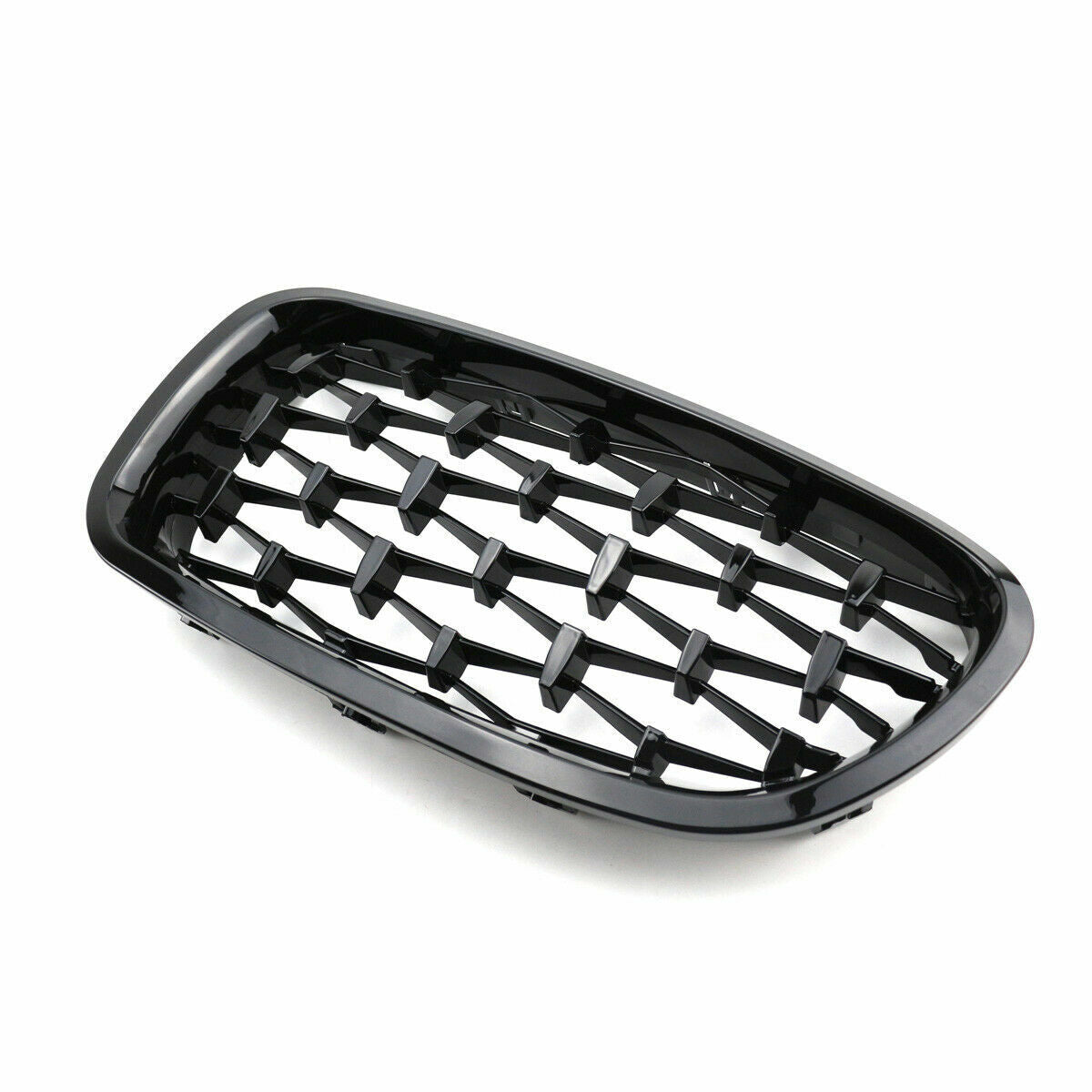 FOR BMW 5 SERIES F10 F11 FRONT BUMPER KIDNEY GRILLE GRILL GLOSS BLACK DIAMOND