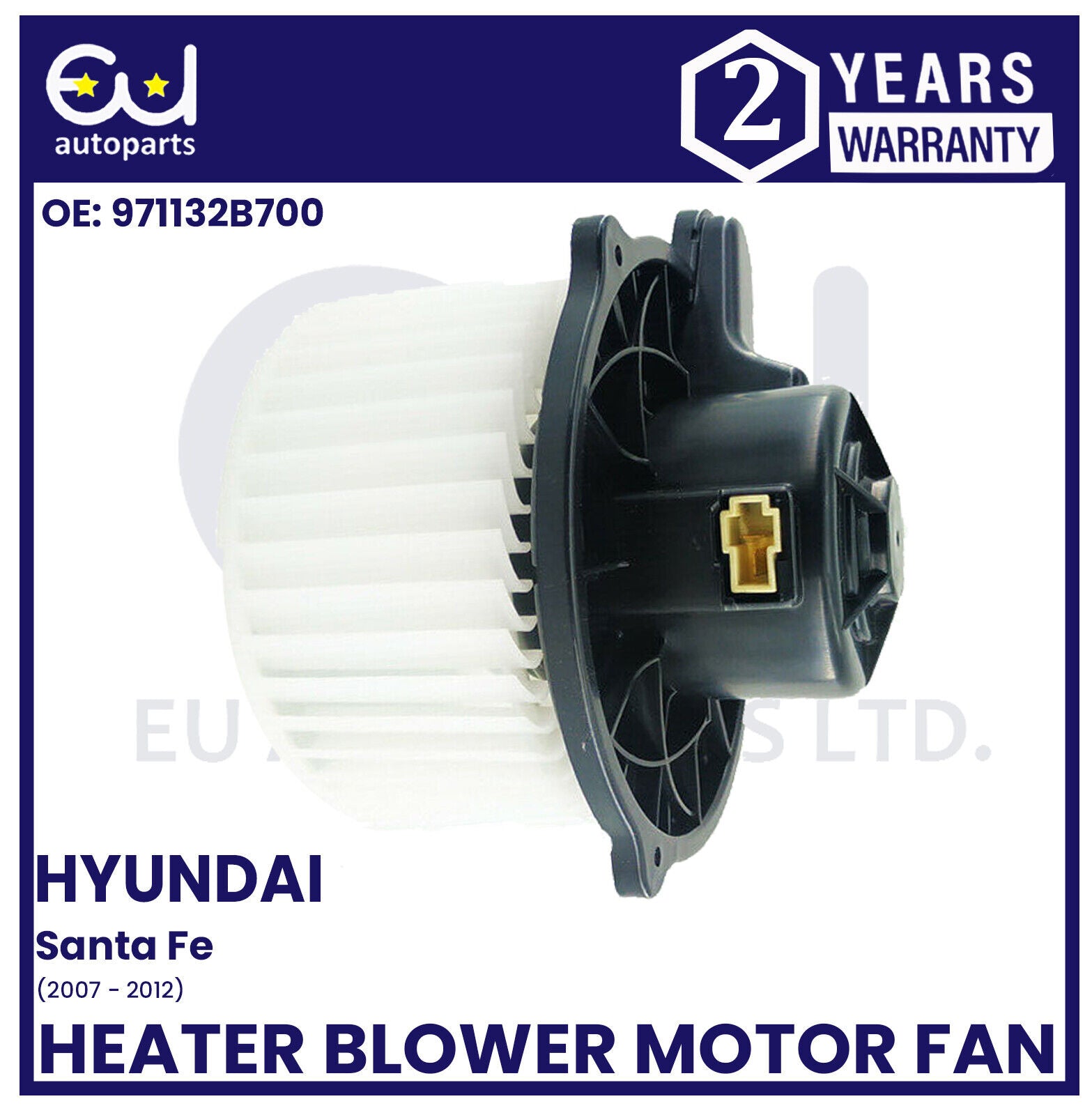 BRAND NEW HEATER BLOWER MOTOR FAN FOR HYUNDAI SANTA FE MK1 2007-2012 971132B700