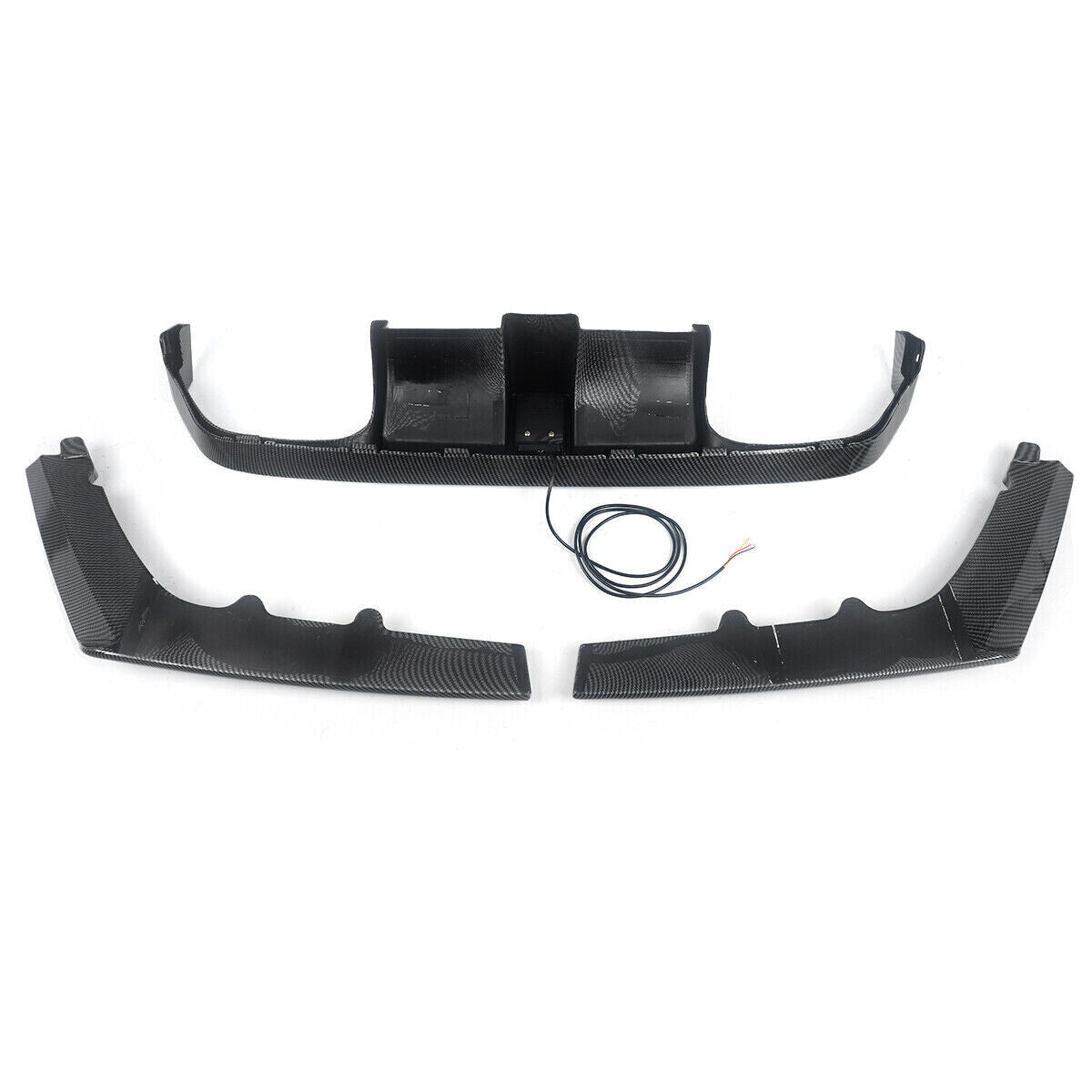 FOR BMW F80 M3 F82 F83 M4 CARBON LOOK F1 STYLE REAR DIFFUSER W/ LIGHT 2013-2020