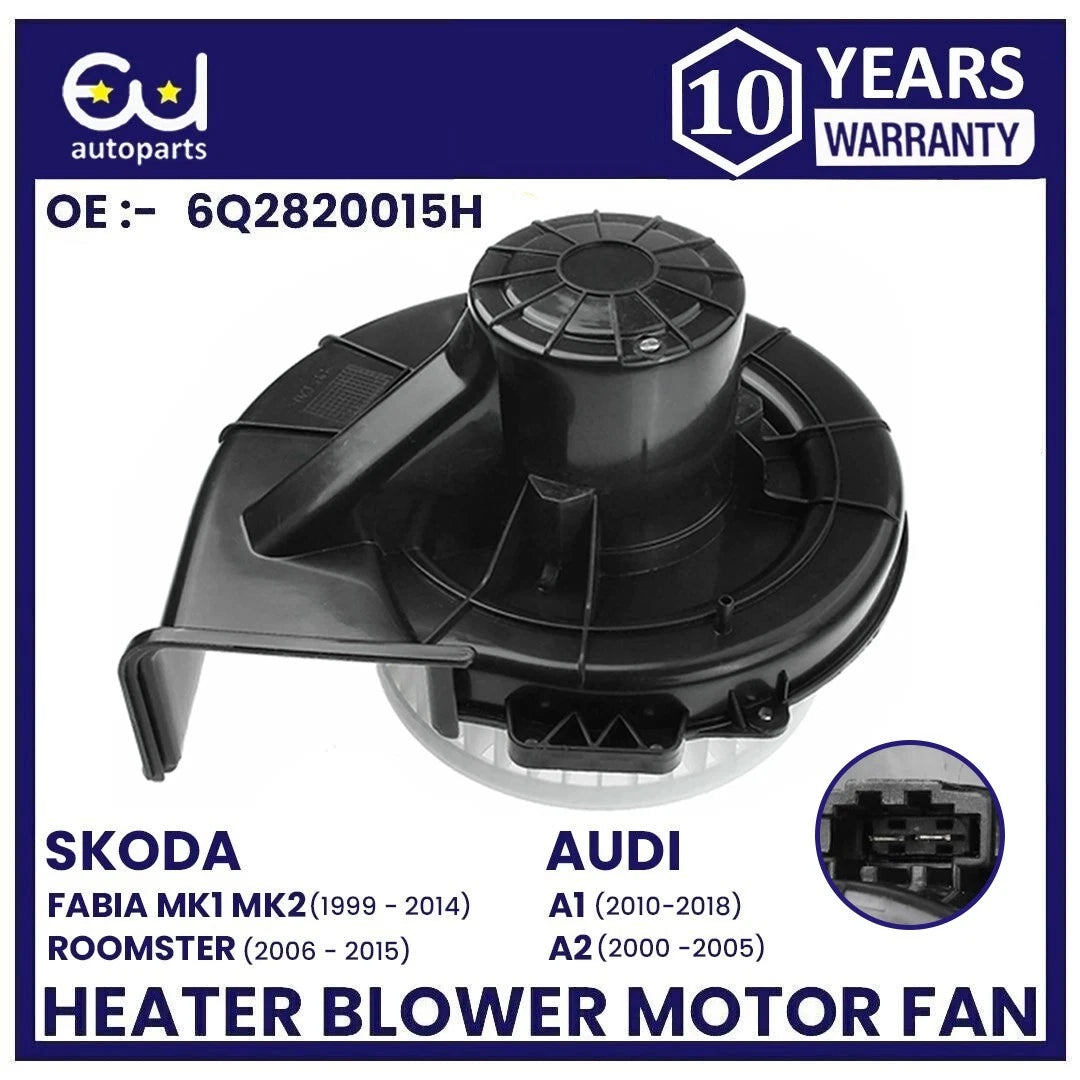 HEATER BLOWER MOTOR FAN FOR SEAT CORDOBA IBIZA MK3 MK4 SKODA ROOMSTER 6Q2820015