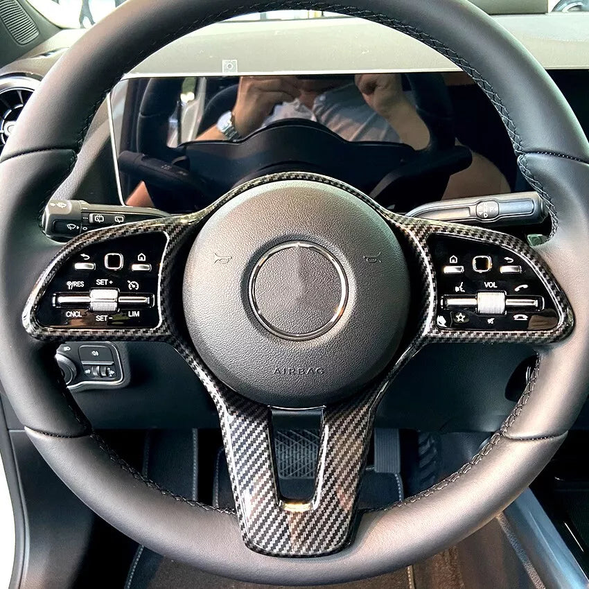 STEERING WHEEL FRAME TRIM COVER FOR MERCEDES A C CLASS W213 W177 W205 W463 C257