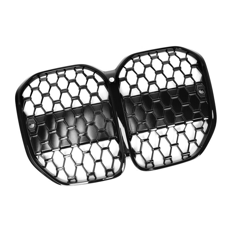FOR BMW G22 G23 G26 4 SERIES KIDNEY GRILL GRILLE M4 DIAMOND STYLE 20+ ALL BLACK