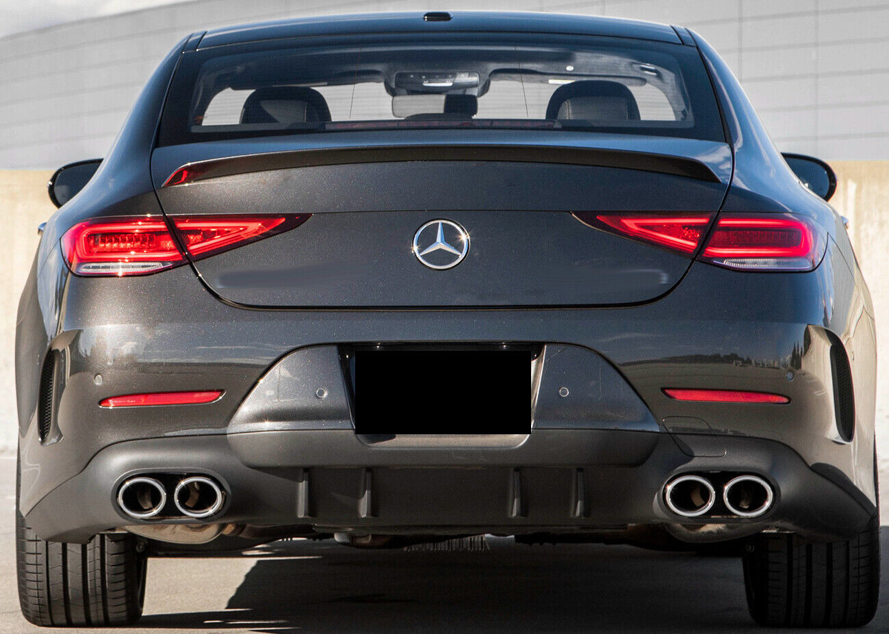 FOR MERCEDES CLS C257 AMG 53 STYLE REAR DIFFUSER & BLACK TAILPIPES 2018 ONWARDS