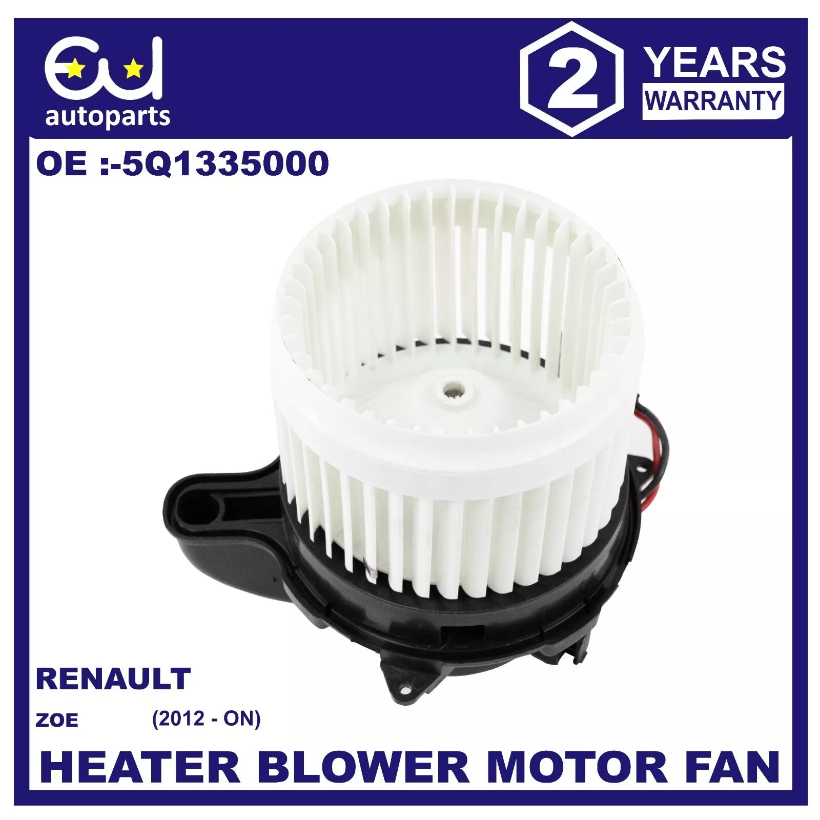 HEATER BLOWER MOTOR FAN FOR RENAULT ZOE BFM MK1 RHD 2012+ 5Q1335000 272103334R