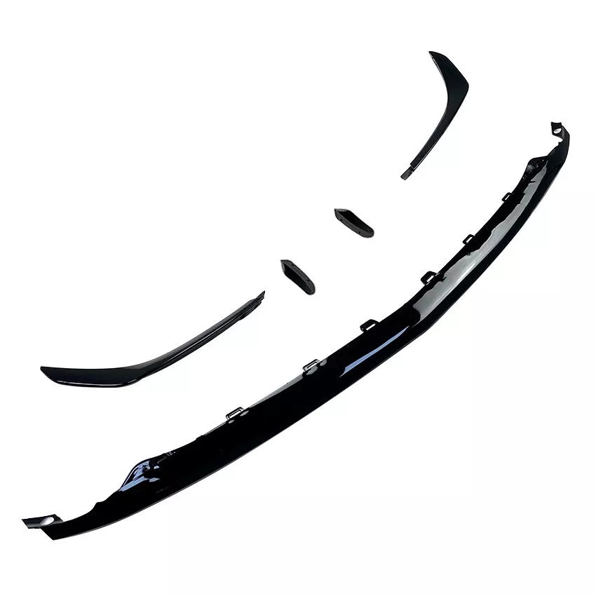 FRONT LIP SPLITTER BUMPER FINS AERO KIT FOR MERCEDES GLA H247 GLOSS BLACK 2020+