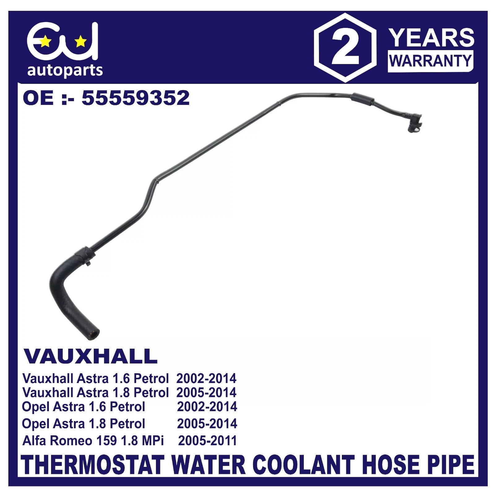 THERMOSTAT WATER COOLANT HOSEPIPE FITS FOR VAUXHALL ASTRA ZAFIRA INSIGNIA SIGNUM